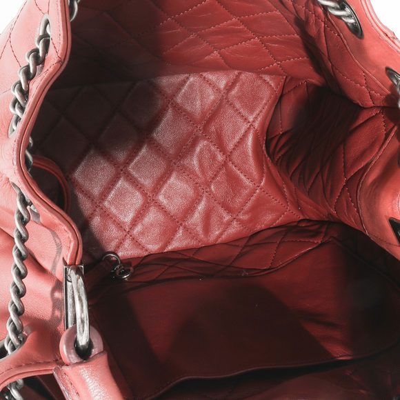 Chanel Burgundy Calfskin Stitched Medium Urban Luxury Drawstring Backpack - Picture 7 of 7